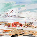 My Kmo Point,Wrangel Isl,watercolor,Prydatko-Dolin,1983