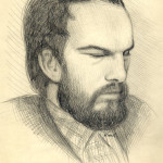 Prydatko-Dolin portrait by N.Sakhnov,Wrangel Isl,pencil 